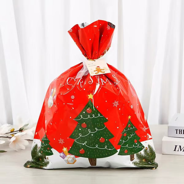 1-Second Gift Wrap-Drawstring Christmas Gift Bag (Biodegradable)