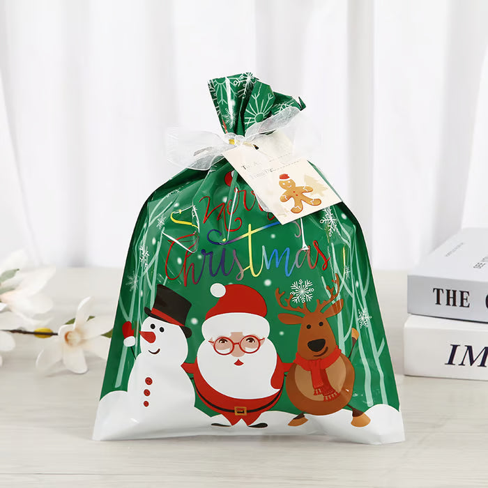 1-Second Gift Wrap-Drawstring Christmas Gift Bag (Biodegradable)